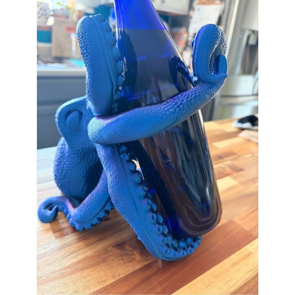 3D Printed Octopus Wine Bottle Holder |